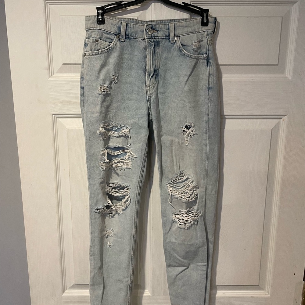 H&M Light Blue Boyfriend Low-Waist Denim Jeans